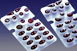 Calculator Silicone Keypads with Epoxy